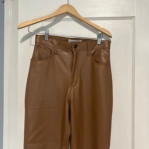 Abercrombie vegan brown leather pants